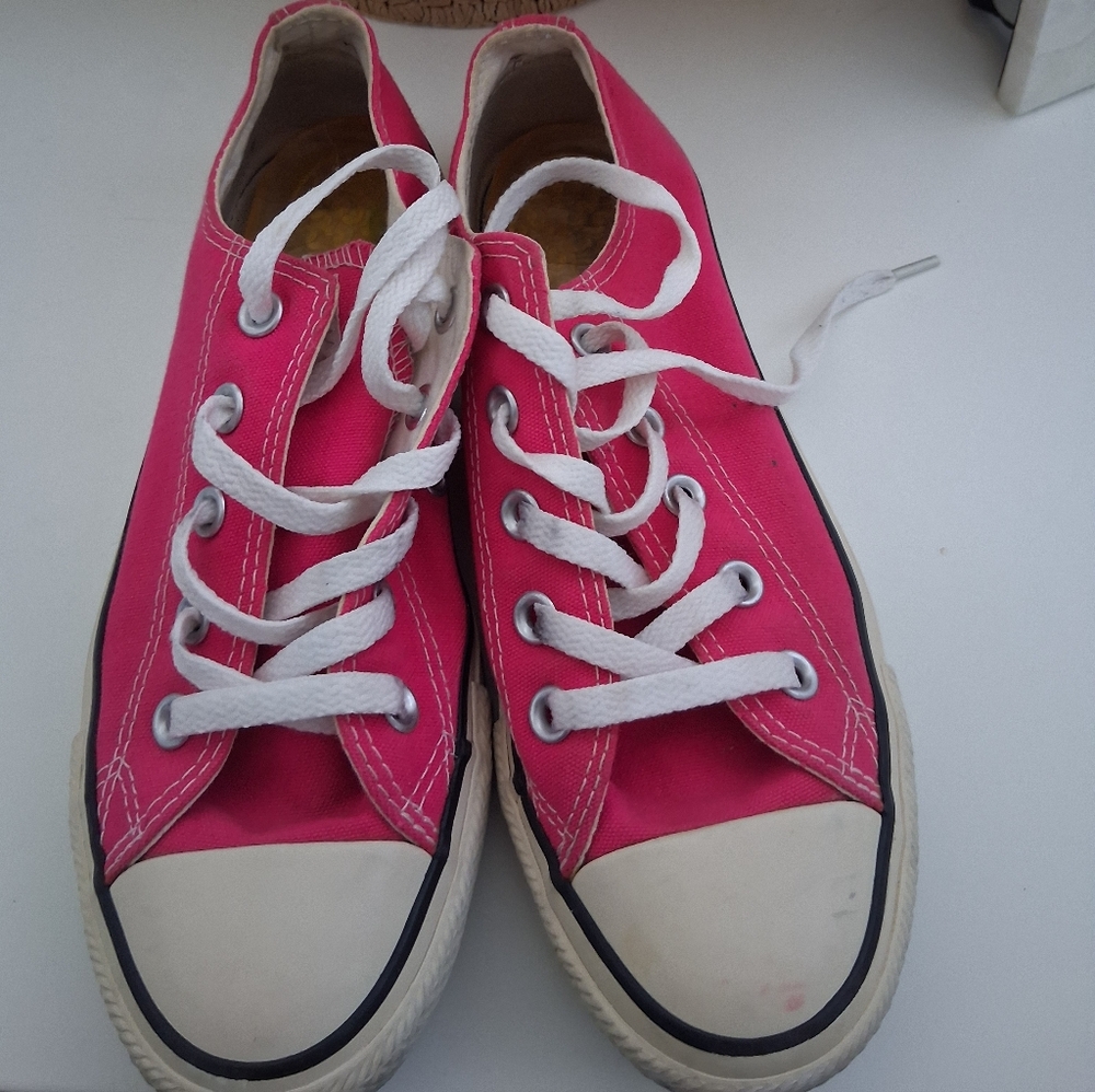 Vibrant Pink Women's Sneakers with White Accents
